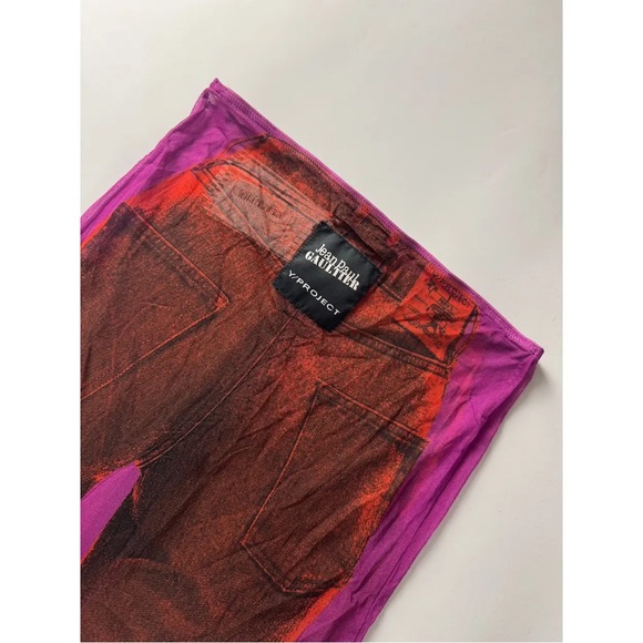 Y/Project x Jean Paul Gaultier Edition Trompe L’Oeil Sheer Maxi Skirt IT38/Small - Picture 6 of 7